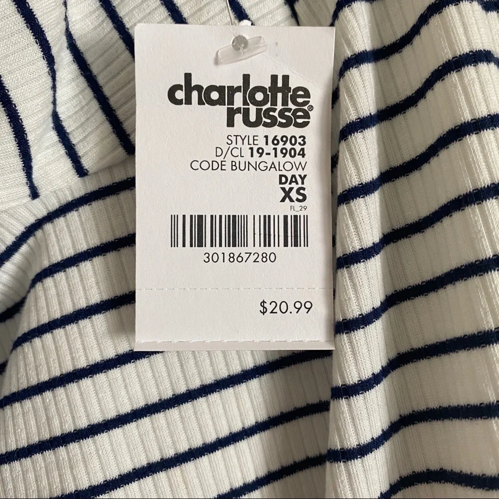 Charlotte Russe Asymmetrical Front Knot Skirt - Picture 2 of 5